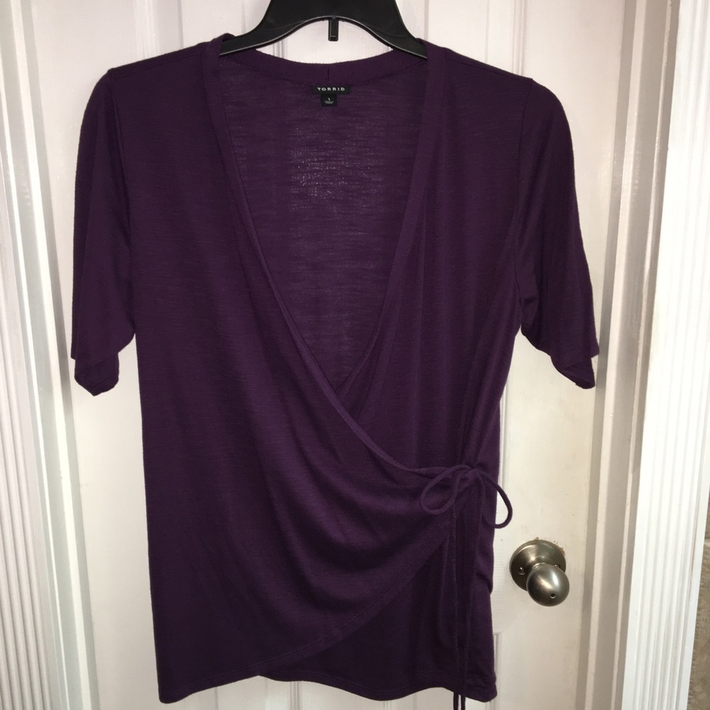 Torrid Purple Wrap Shirt
